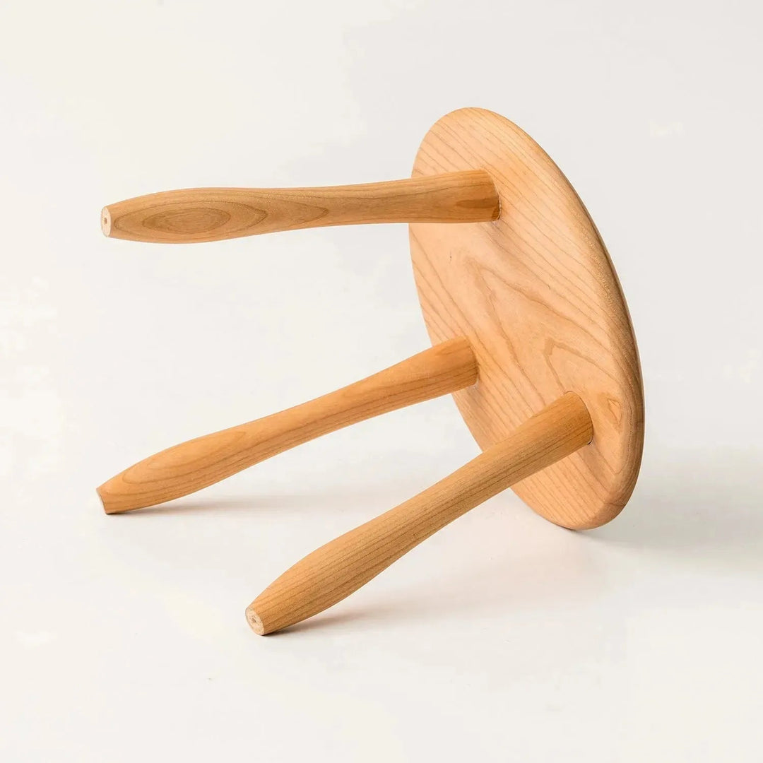 Japandi Wood Round Stool 2pcs Set PETITE