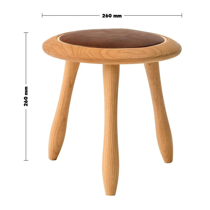 Japandi Wood Round Stool 2pcs Set PETITE