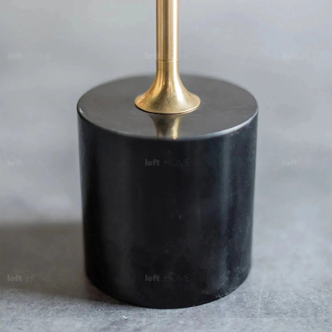 Japandi wood side table cocktail in details.