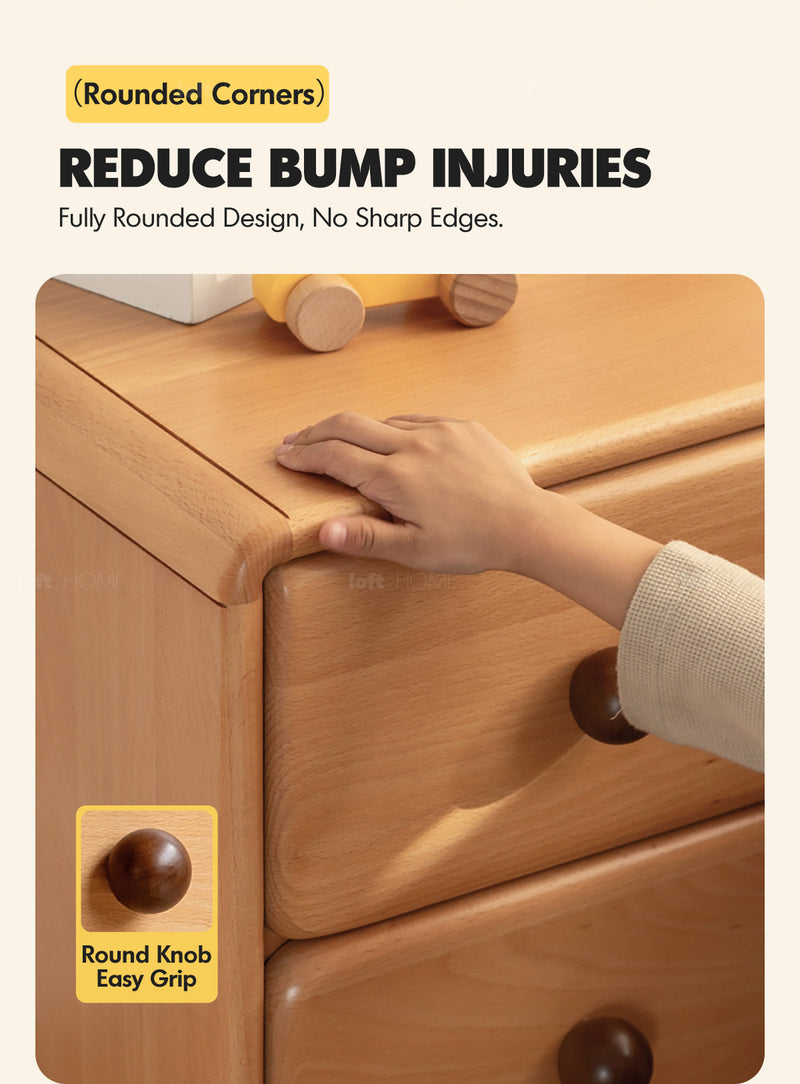 Scandinavian Wood Kids Side Table YUNAE More Details and Instruction_3