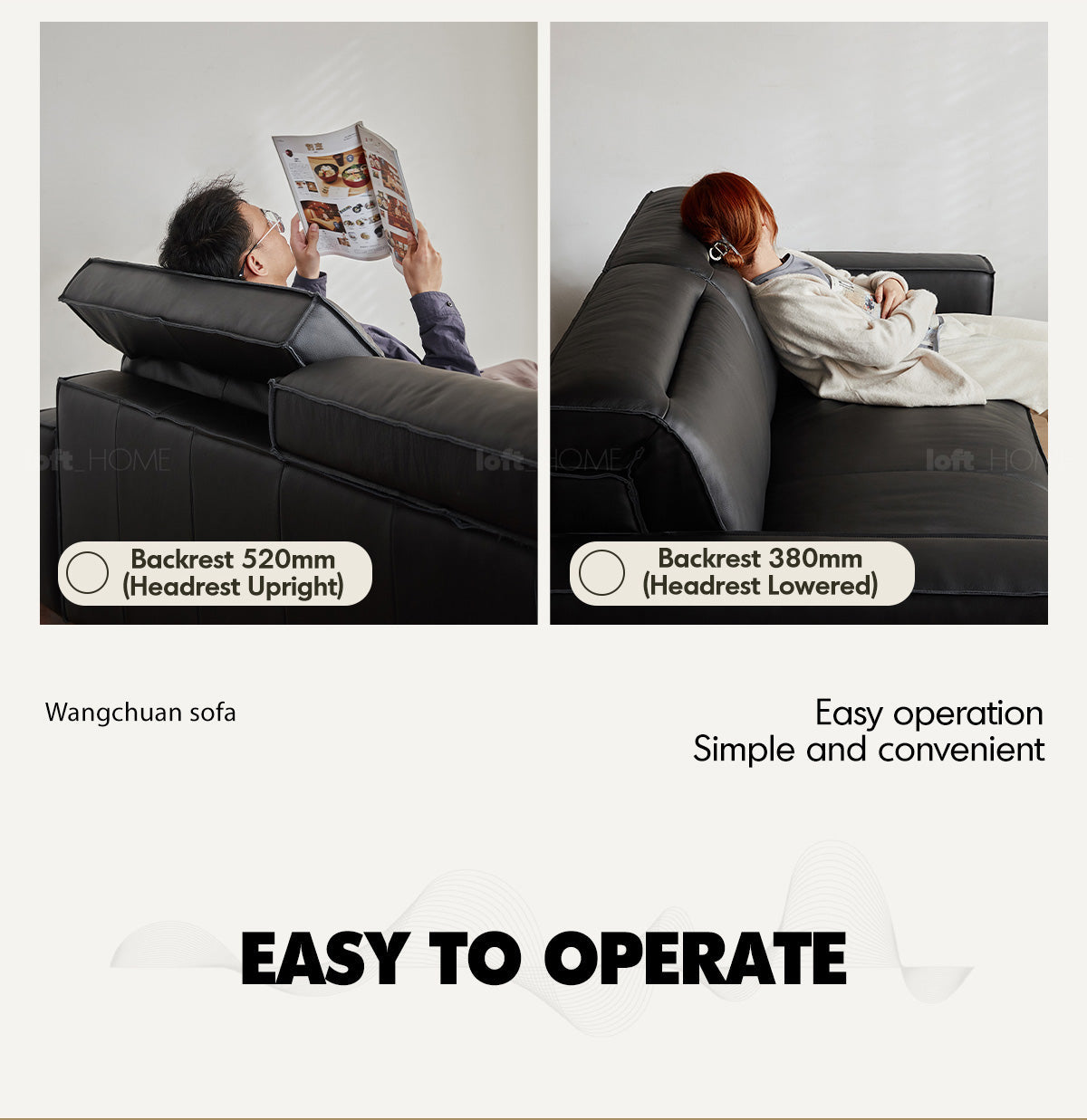 Japandi Genuine Leather L Shape Sofa 3+L  RIVER More Details and Instruction_4