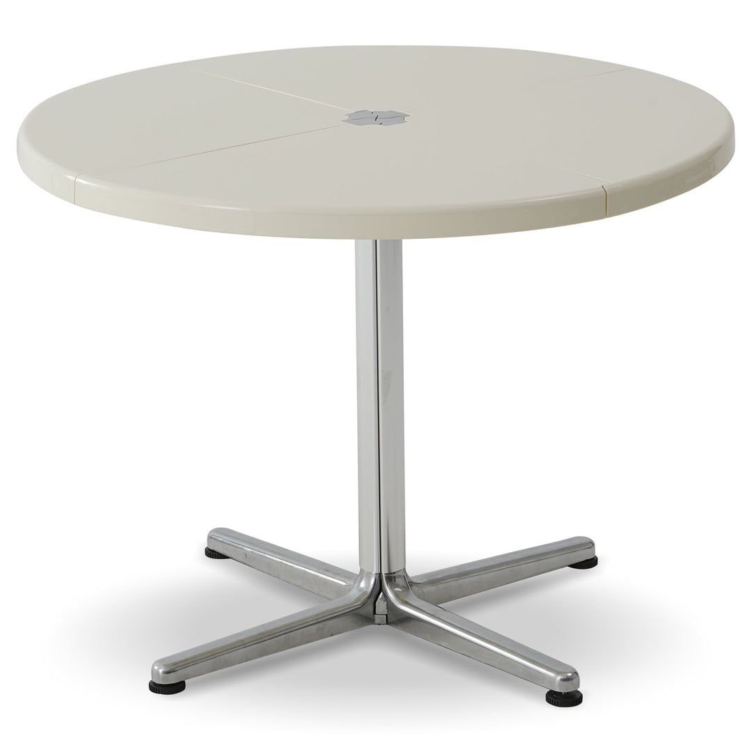 Bauhaus abs steel round dining table donut conceptual design.