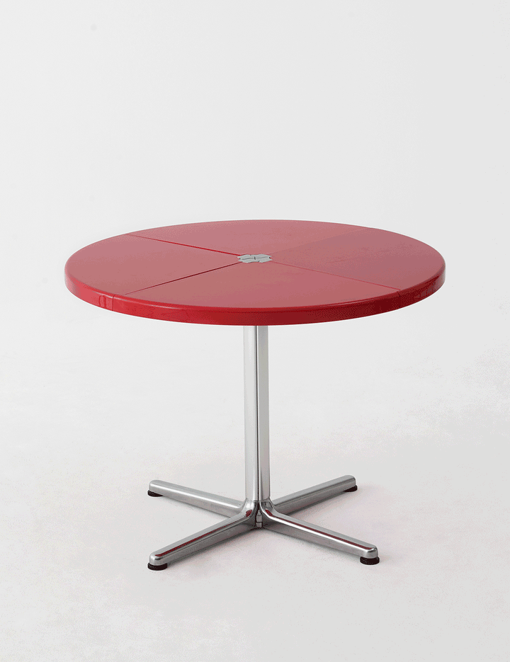 Bauhaus abs steel round dining table donut color swatches.