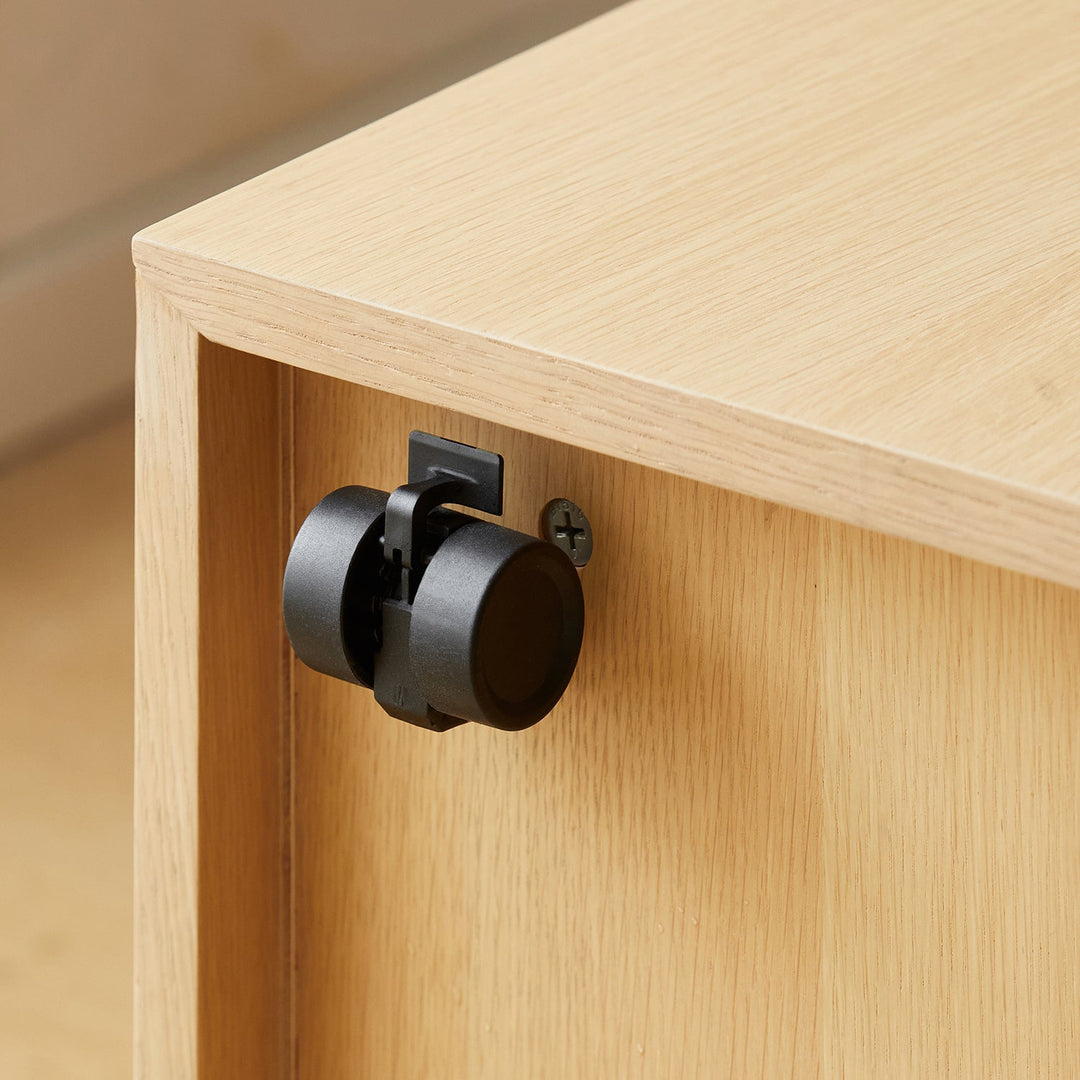 Minimalist ash wood veneer chest of 7 drawers lucy with context.