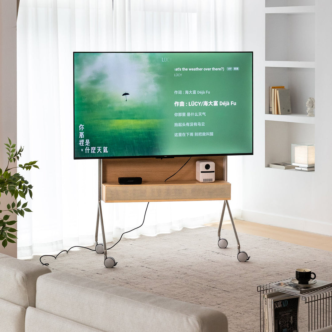 Minimalist ash wood veneer tv hanger roam primary product view.