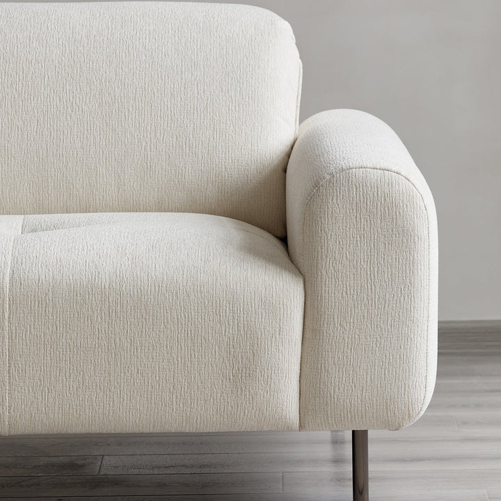 Minimalist chenille velvet fabric 2 seater sofa drift conceptual design.