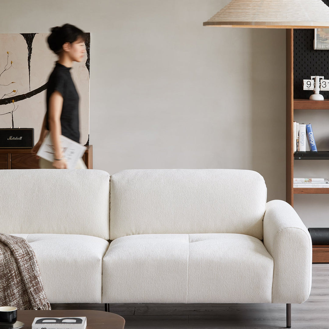 Minimalist chenille velvet fabric 2 seater sofa drift size charts.