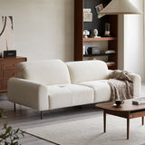Minimalist chenille velvet fabric 4 seater sofa drift primary product view.