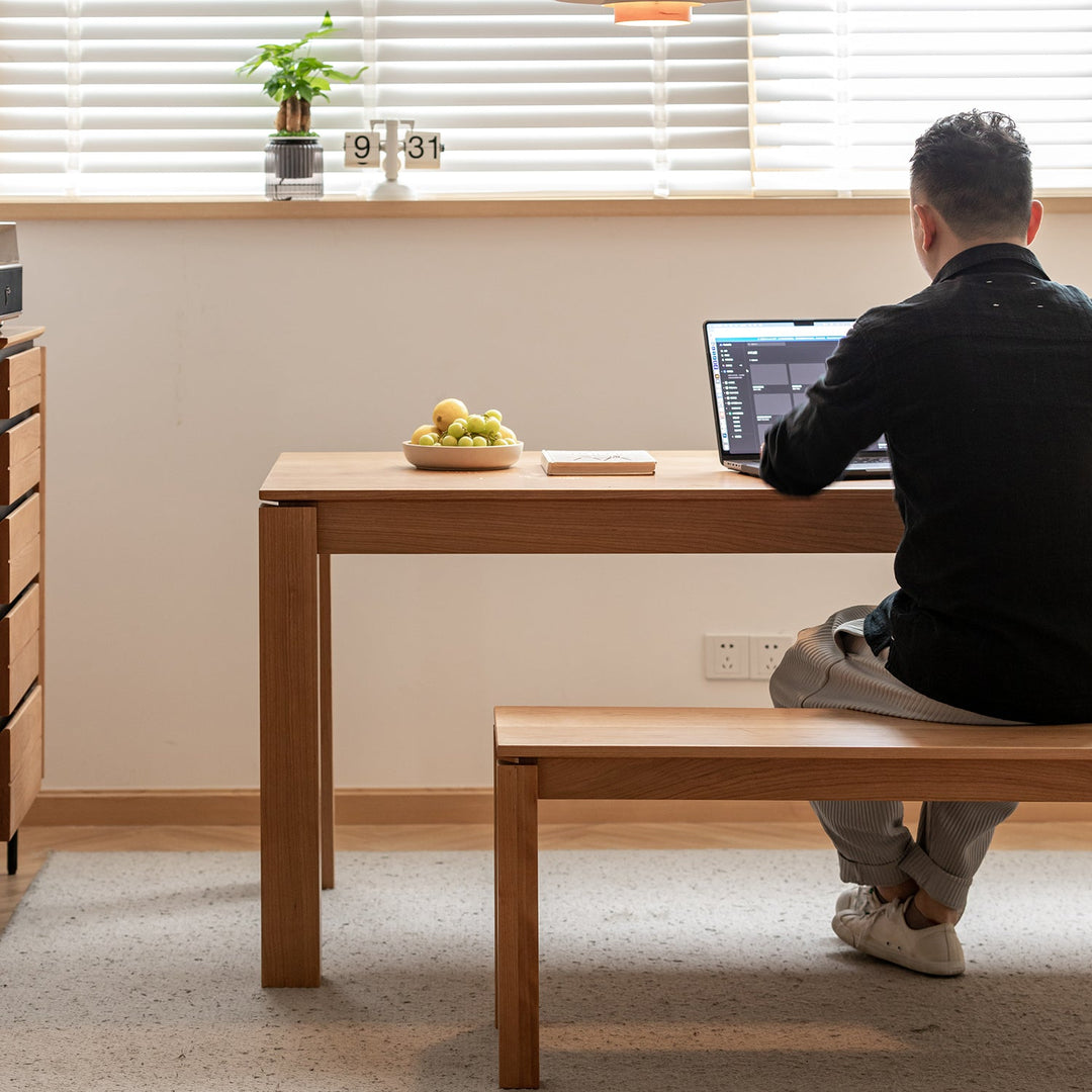 Minimalist Cherry Wood Dining Bench COASTAL