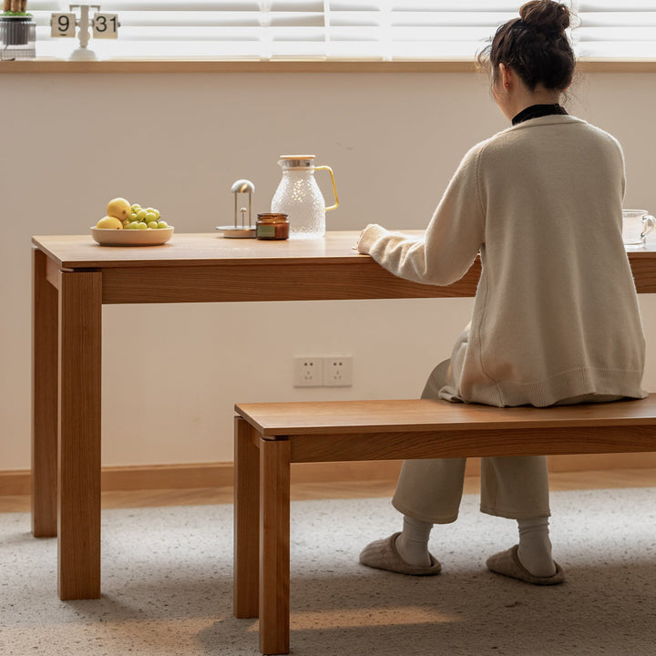Minimalist Cherry Wood Dining Bench COASTAL
