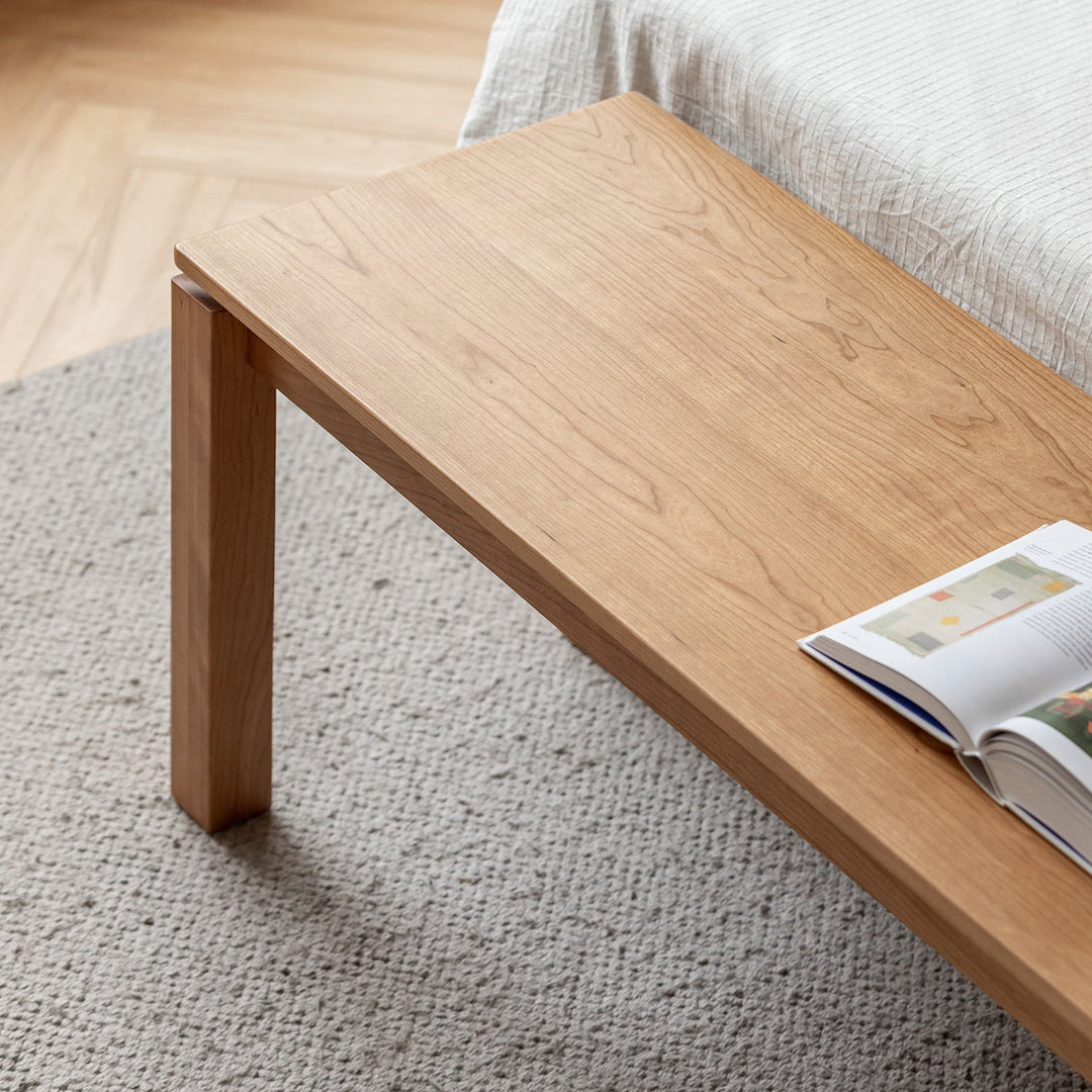 Minimalist Cherry Wood Dining Bench COASTAL