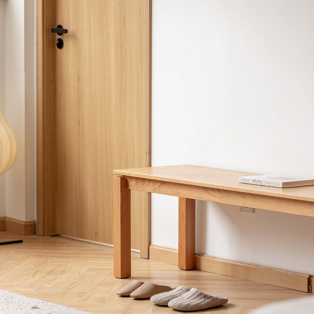 Minimalist Cherry Wood Dining Bench COASTAL