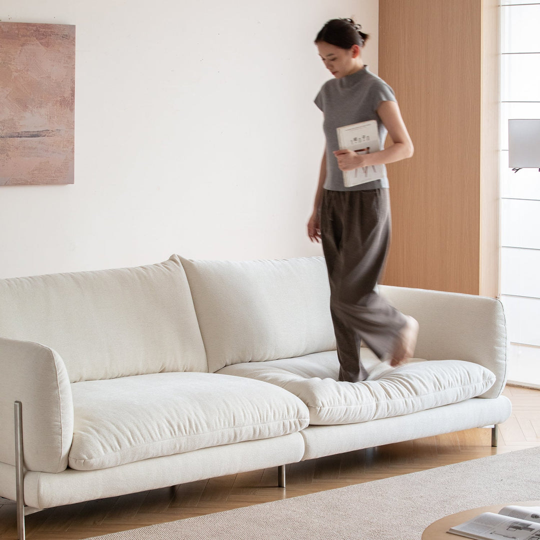 Minimalist cotton fabric 3 seater sofa como size charts.