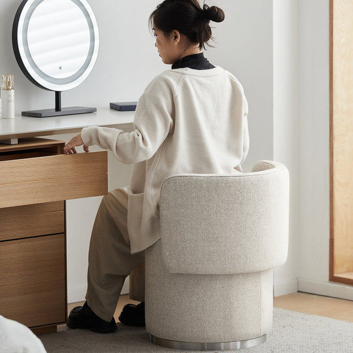 Minimalist Cotton Fabric Dressing Chair NOEL