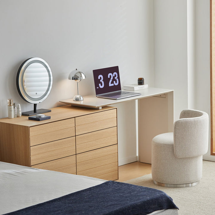 Minimalist Cotton Fabric Dressing Chair NOEL