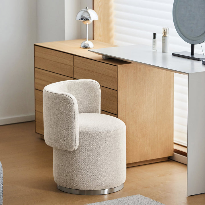 Minimalist Cotton Fabric Dressing Chair NOEL