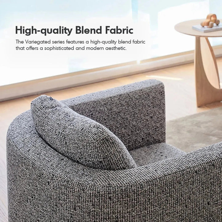 Minimalist fabric 1 seater revolving sofa variegated with context.