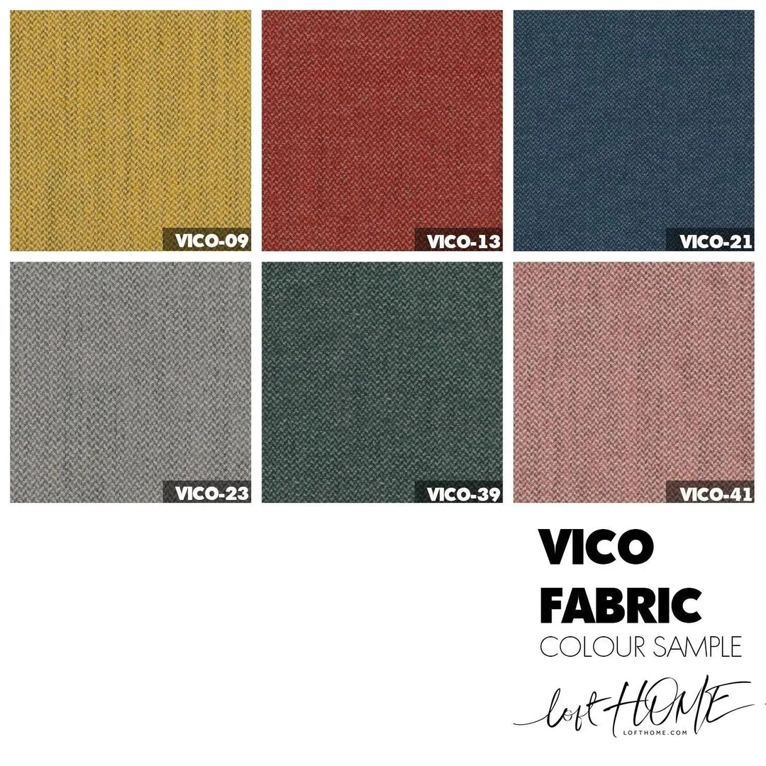 Japandi fabric 1 seater sofa hug color swatches.