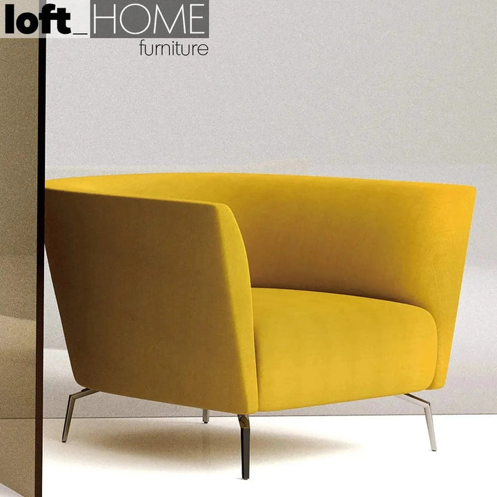 Minimalist Fabric 1 Seater Sofa Low Back KAS