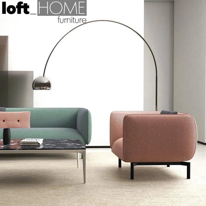 Minimalist Fabric 1 Seater Sofa MELLO