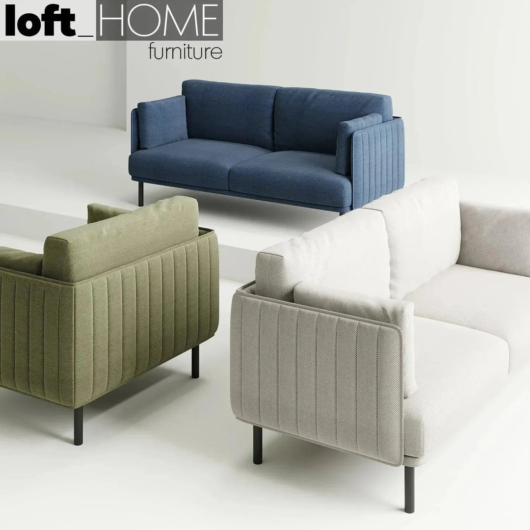 Minimalist fabric 1 seater sofa muti in details.