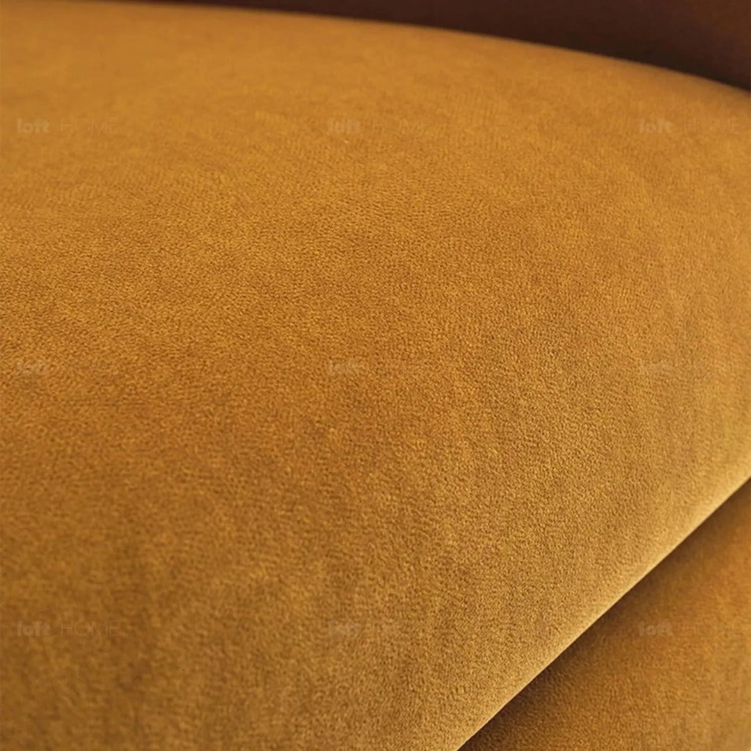 Minimalist fabric 1 seater sofa nor in details.