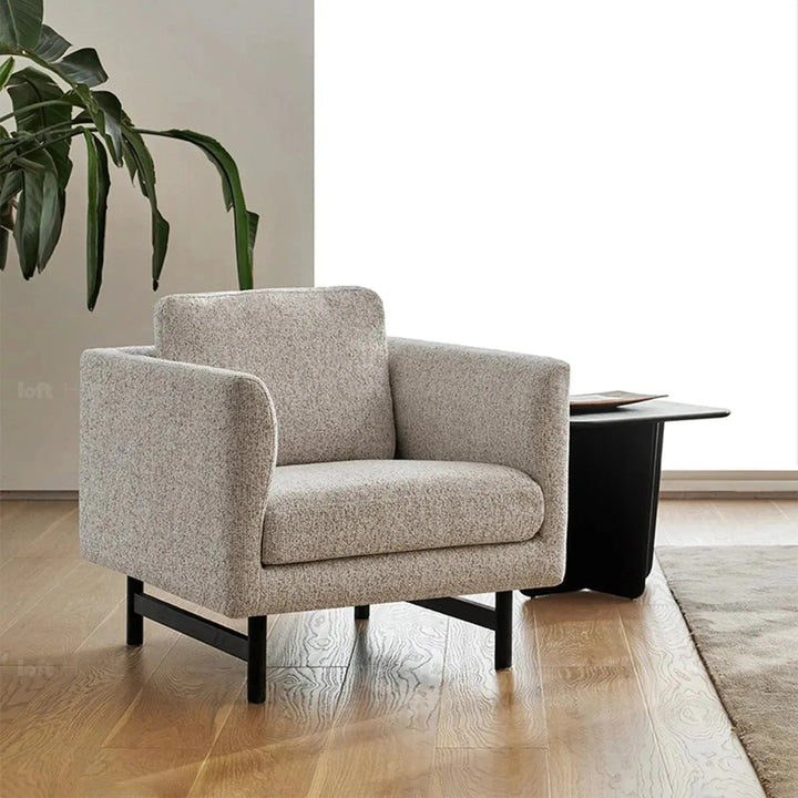 Minimalist fabric 1 seater sofa nor conceptual design.
