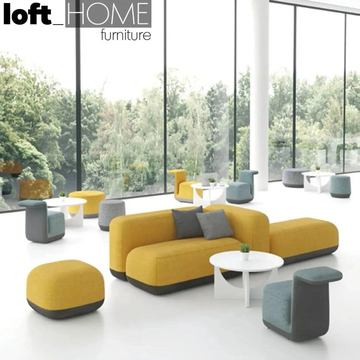 Contemporary Fabric Ottoman PIPE