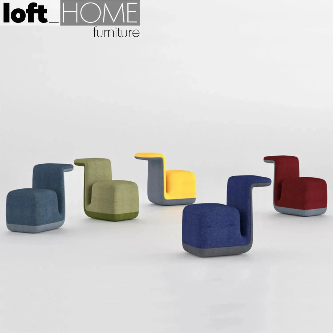 Contemporary Fabric Ottoman PIPE