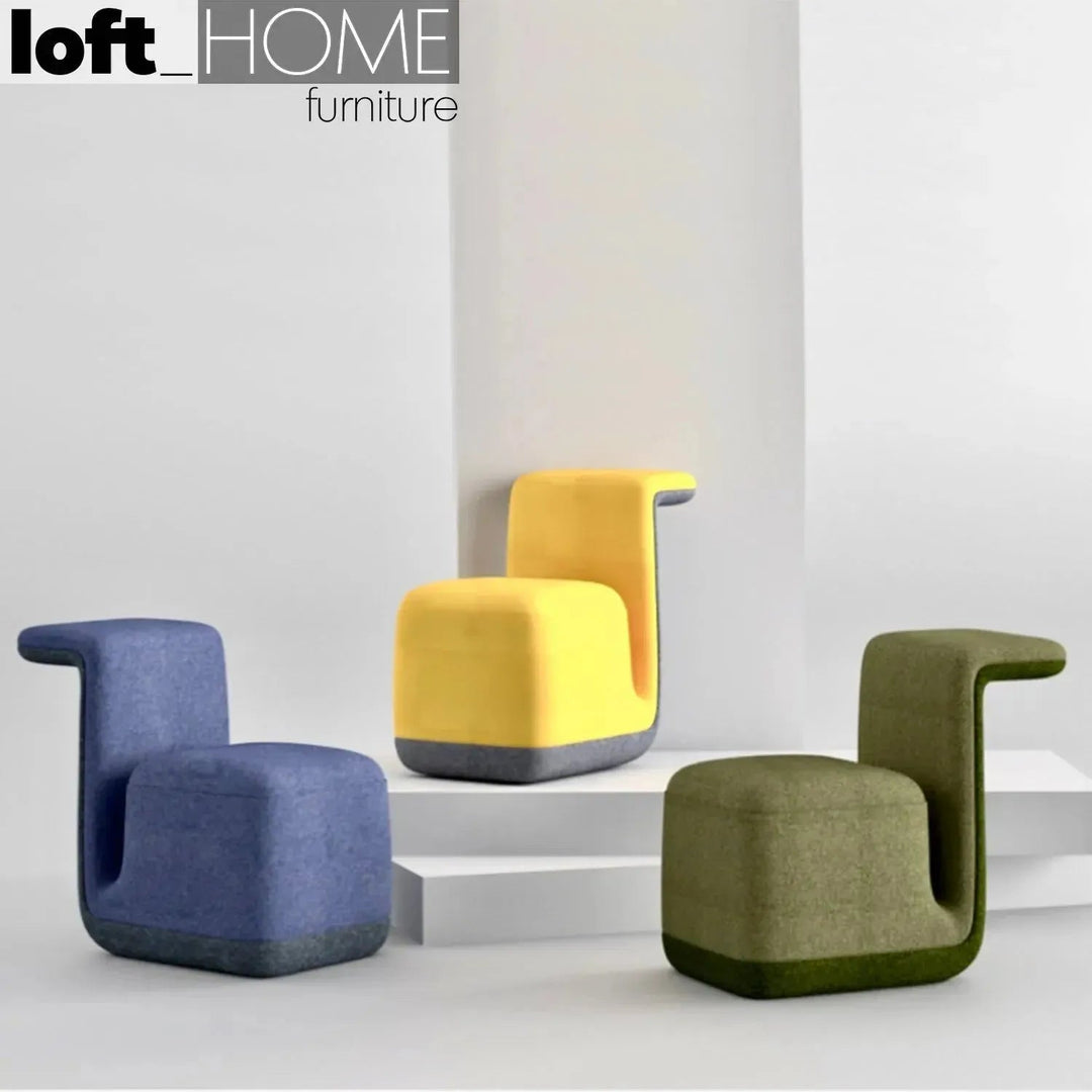 Contemporary Fabric Ottoman PIPE