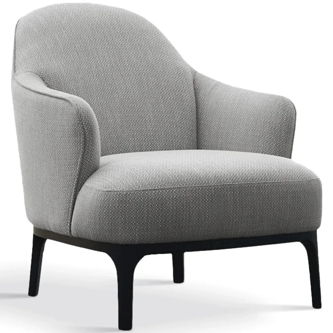 Minimalist fabric 1 seater sofa rina in white background.