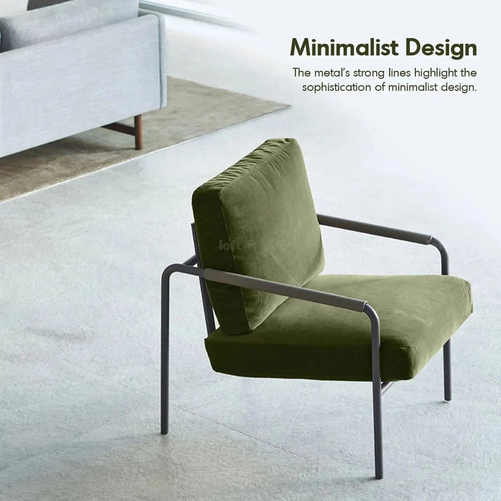 Bauhaus fabric 1 seater sofa vemb with context.
