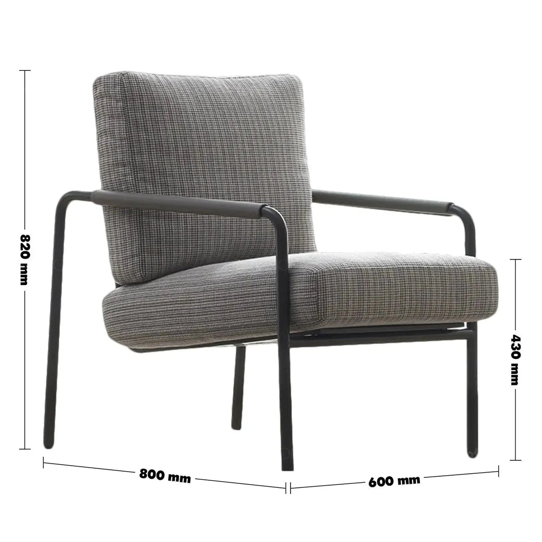 Bauhaus fabric 1 seater sofa vemb size charts.