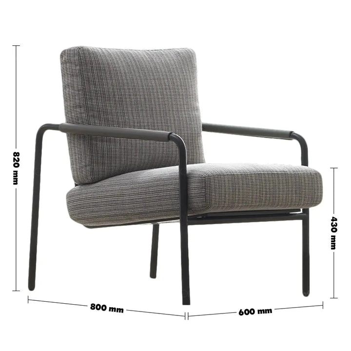 Bauhaus fabric 1 seater sofa vemb size charts.