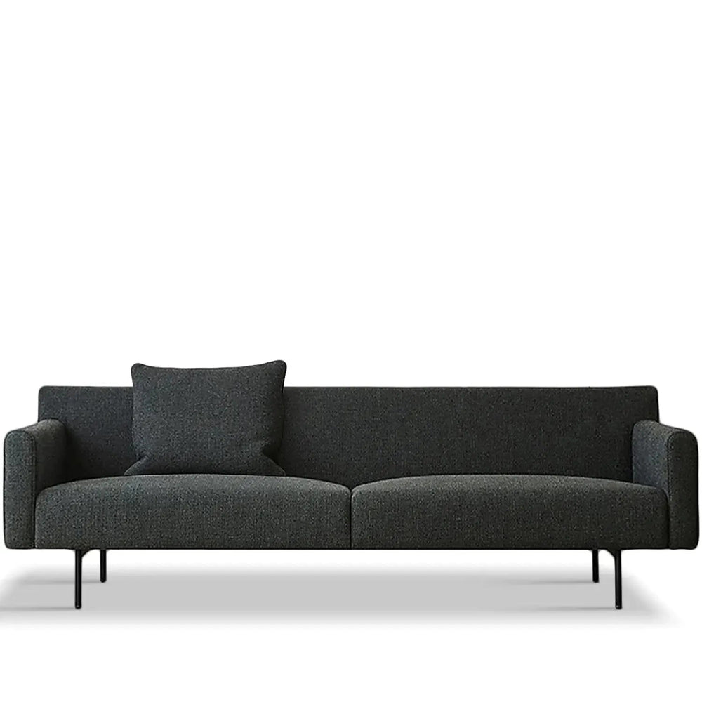 Minimalist fabric 2 seater sofa ann in white background.