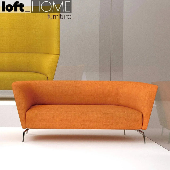 Minimalist Fabric 2 Seater Sofa Low Back KAS