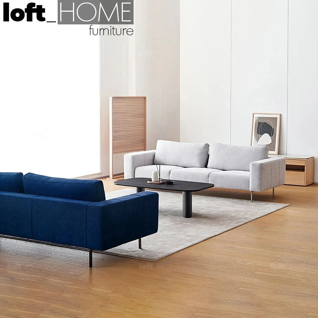 Minimalist fabric 3 seater sofa amalf primary product view.