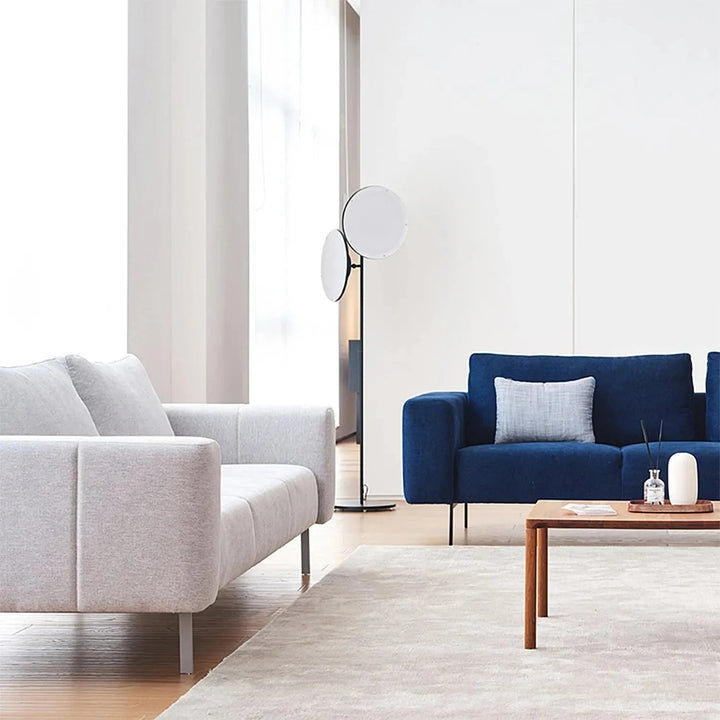 Minimalist fabric 3 seater sofa amalf in details.