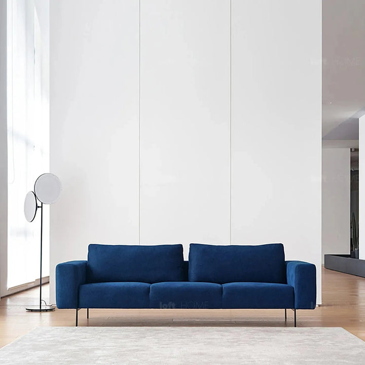 Minimalist fabric 3 seater sofa amalf layered structure.