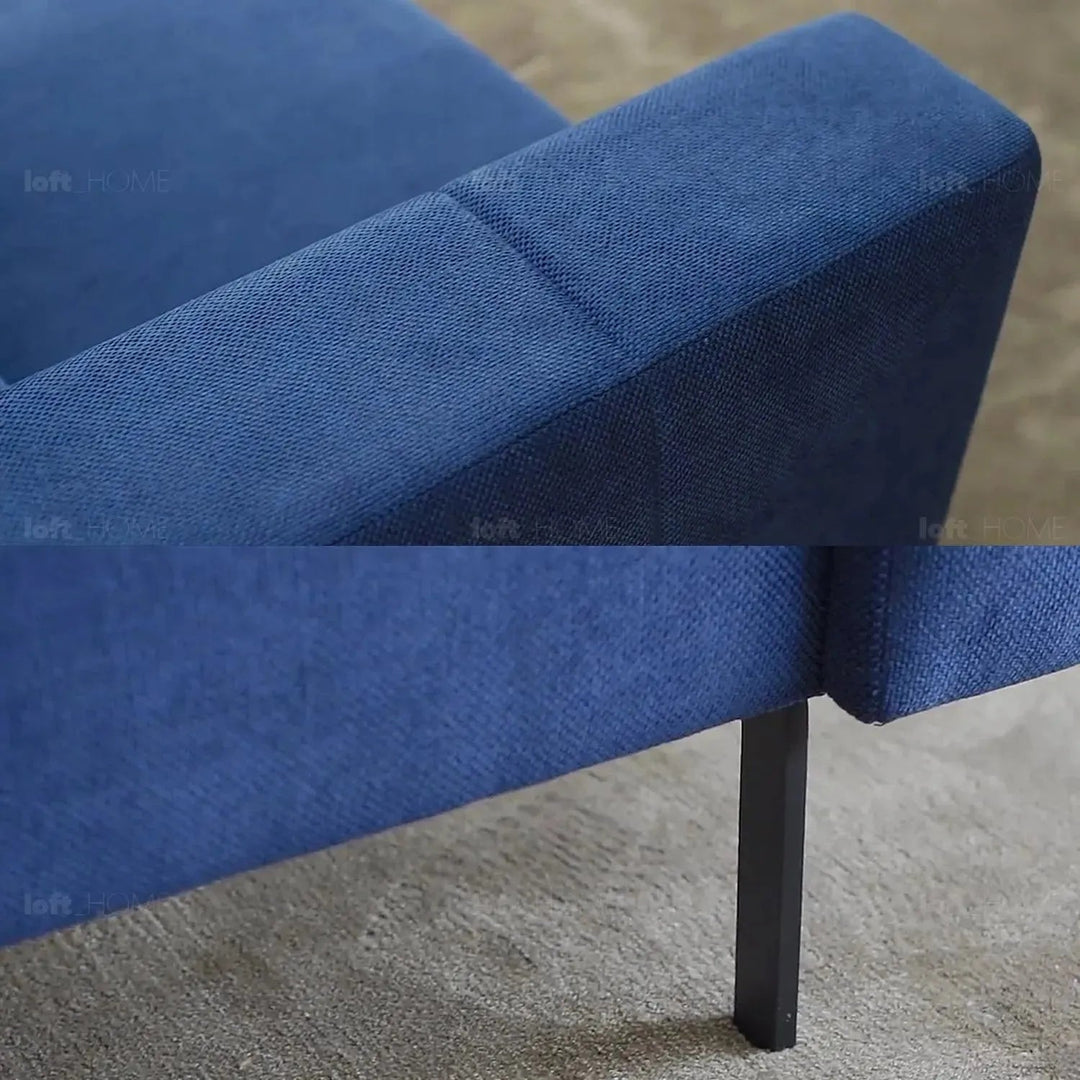 Minimalist fabric 3 seater sofa amalf detail 2.