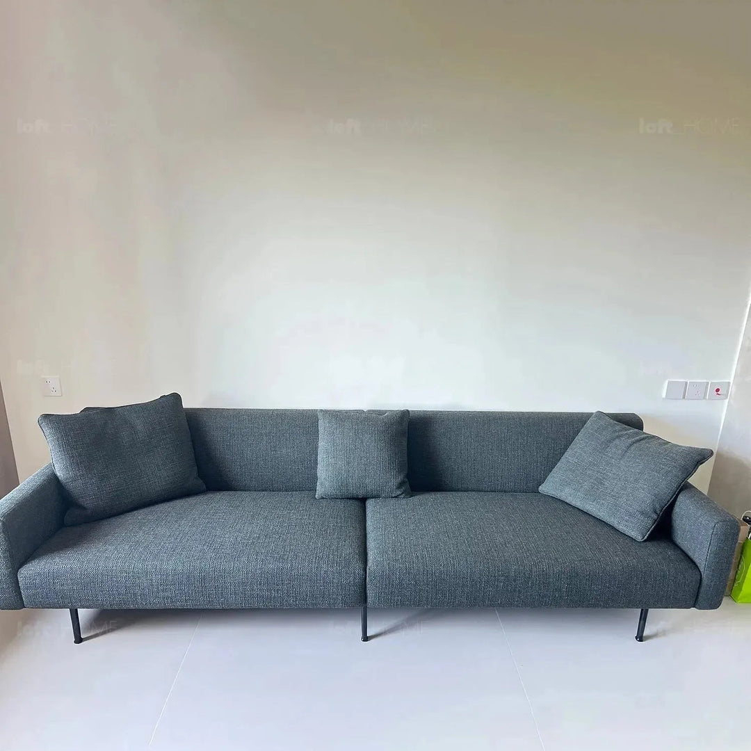 Minimalist fabric 3 seater sofa ann detail 5.