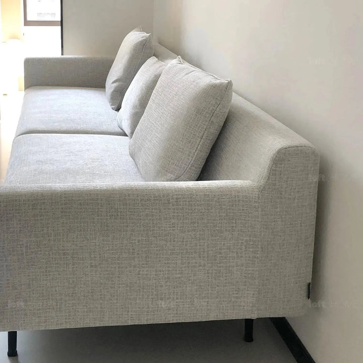 Minimalist fabric 3 seater sofa ann detail 4.