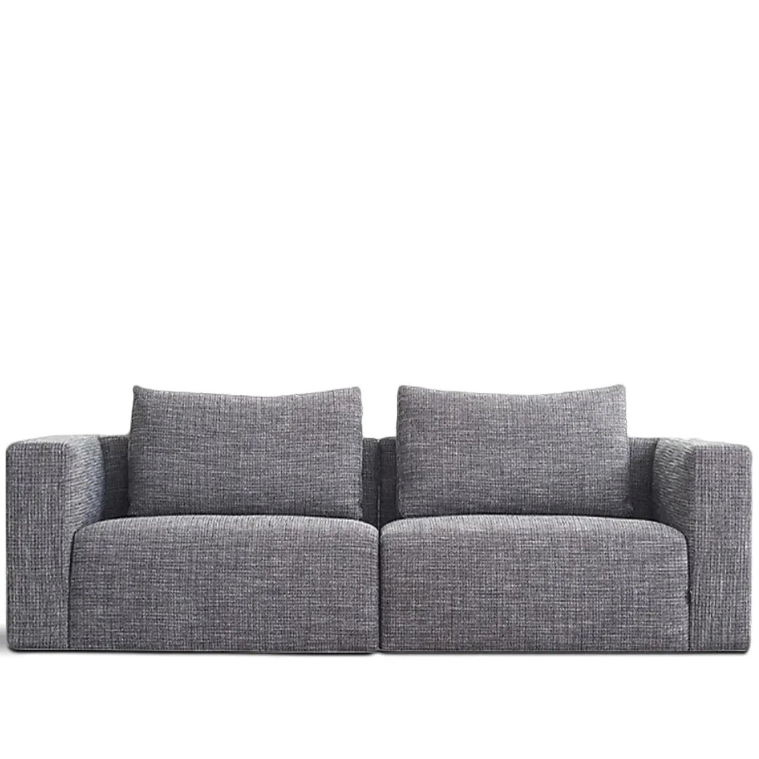 Minimalist fabric 3 seater sofa bri layered structure.