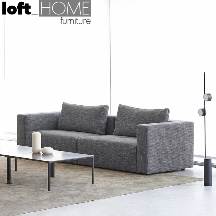 Minimalist fabric 3 seater sofa bri primary product view.