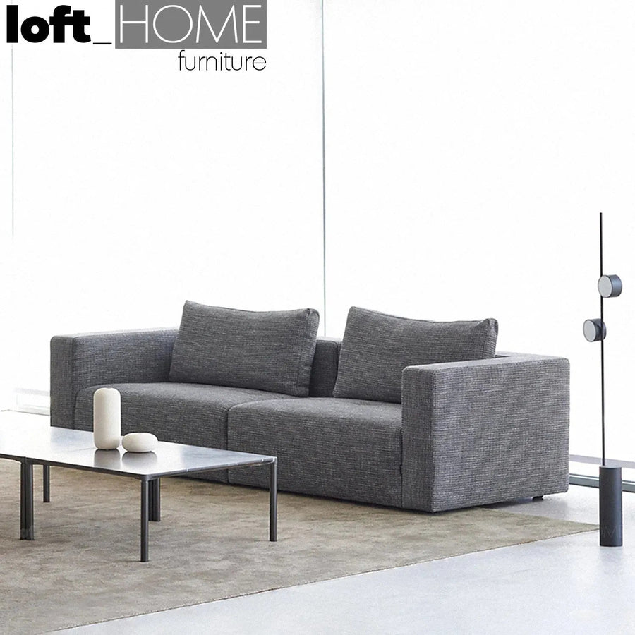Minimalist fabric 3 seater sofa bri primary product view.