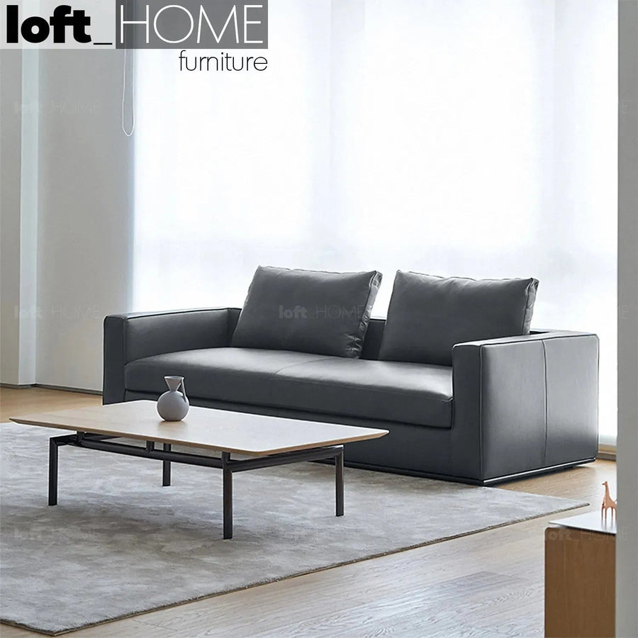 Minimalist fabric 3 seater sofa como primary product view.