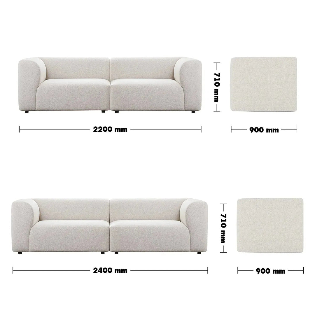 Minimalist Fabric 3 Seater Sofa FLOWER