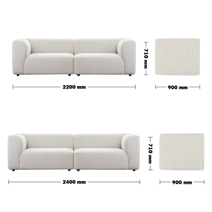 Minimalist Fabric 3 Seater Sofa FLOWER