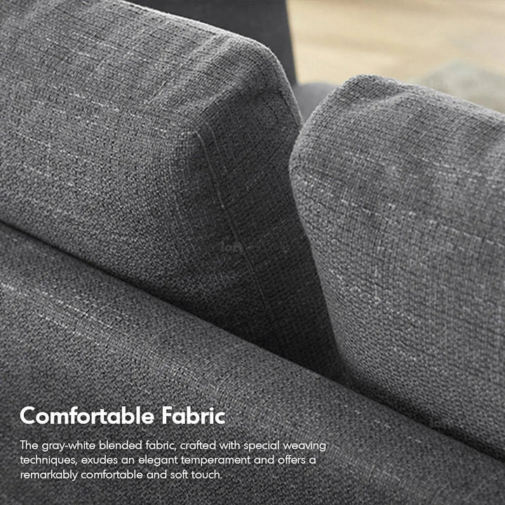 Minimalist fabric 3 seater sofa grace in still life.