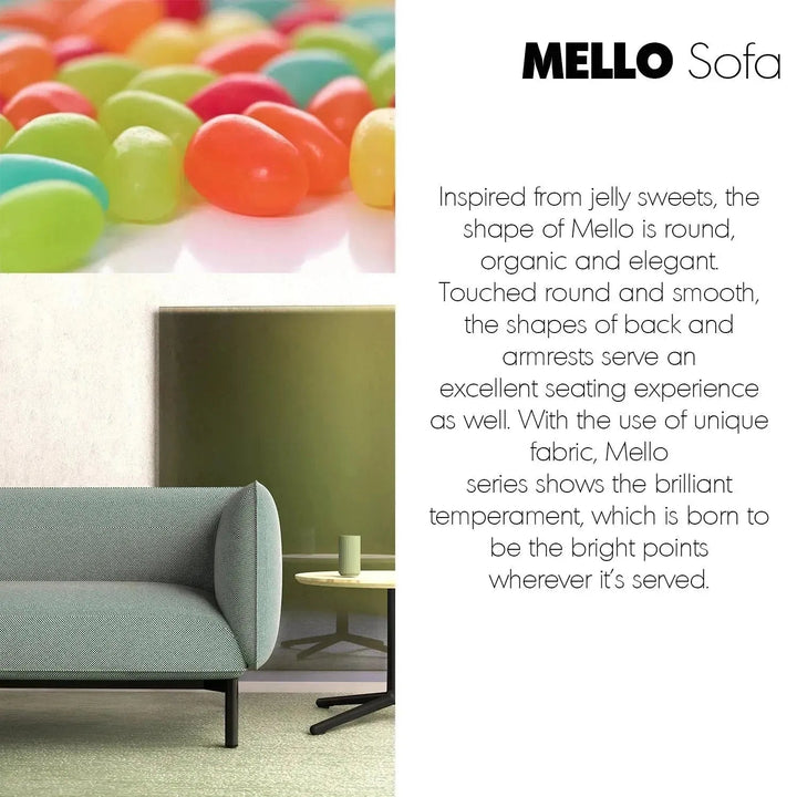 Minimalist Fabric 3 Seater Sofa MELLO